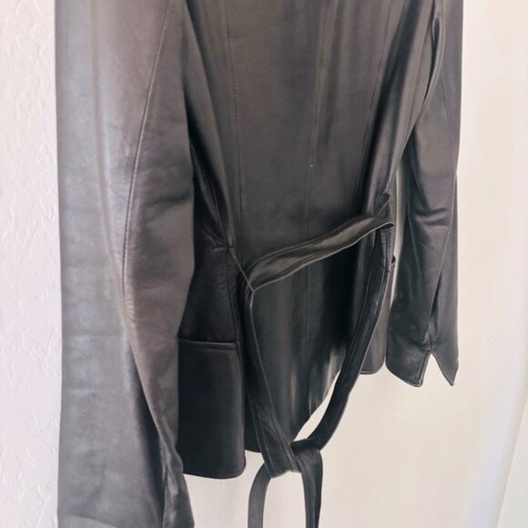 Lafayette 148 Brown Lambskin Leather Jacket - Picture 10 of 10